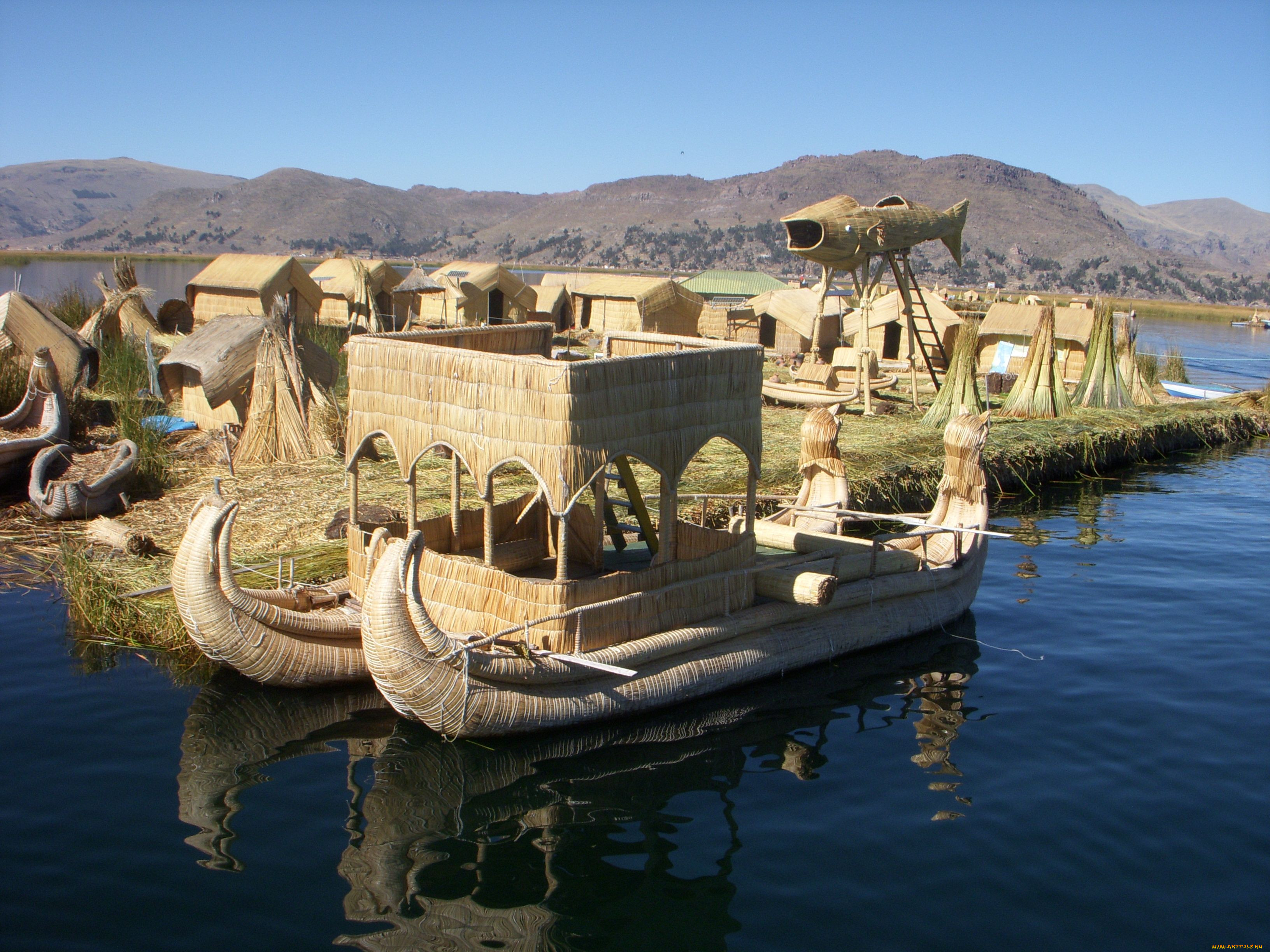 floating, islands, puno, peru, , , 